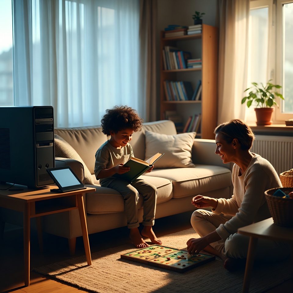 Vaikų laiką prie ekranų ribokite: apsaugokite jų akis!